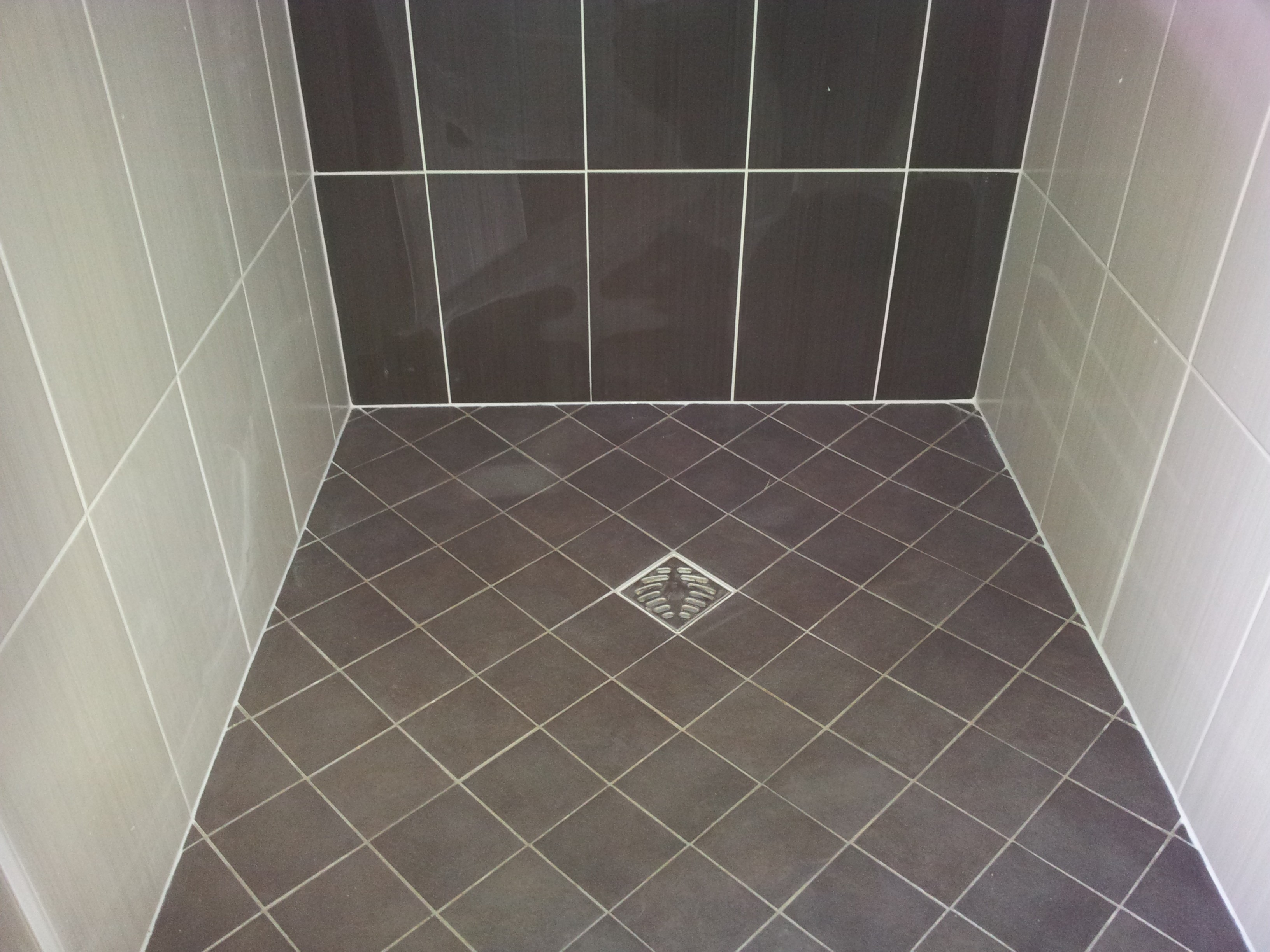 Douche a l italienne pose diagonale